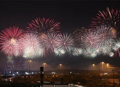 红安县焰火晚会